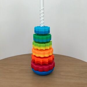 Fat Brain Toys SpinAgain - Corkscrew Stacking Tower